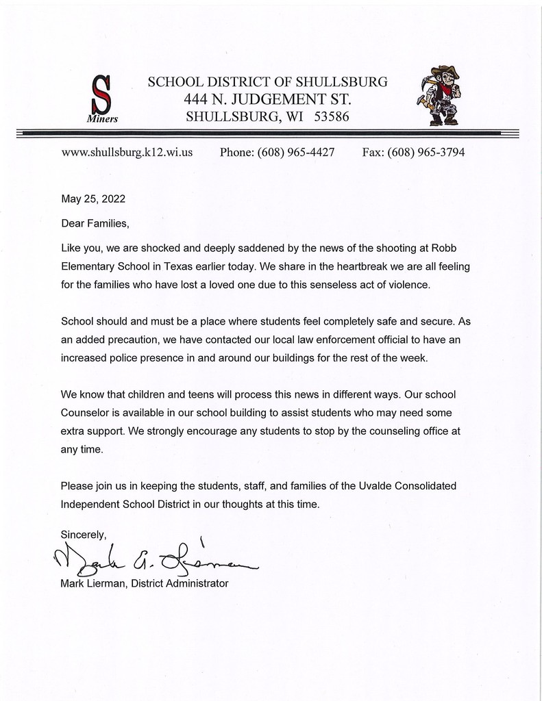 Live Feed School District of Shullsburg