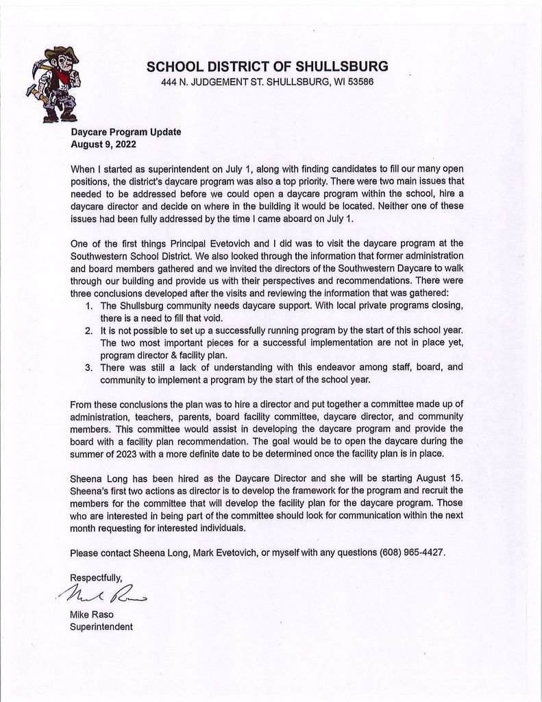 Live Feed School District of Shullsburg